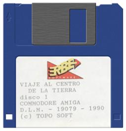Cartridge artwork for Viaje Al Centro De La Tierra on the Commodore Amiga.