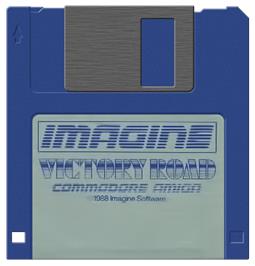 Cartridge artwork for Victory Road on the Commodore Amiga.
