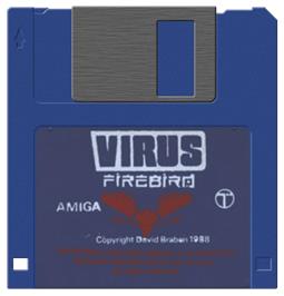 Cartridge artwork for Virus on the Commodore Amiga.