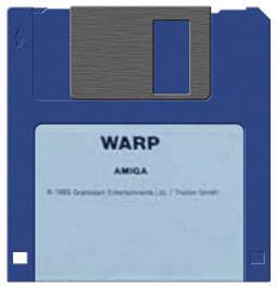 Cartridge artwork for Warp on the Commodore Amiga.