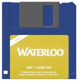 Cartridge artwork for Waterloo on the Commodore Amiga.