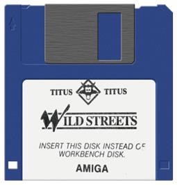 Cartridge artwork for Wild Streets on the Commodore Amiga.