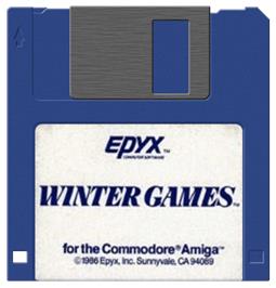 Cartridge artwork for Winter Games on the Commodore Amiga.
