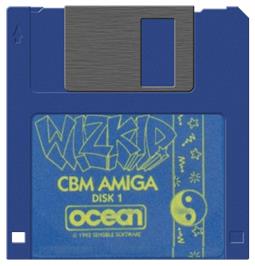 Cartridge artwork for Wizkid on the Commodore Amiga.