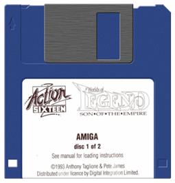 Cartridge artwork for Worlds Of Legend - Son Of The Empire on the Commodore Amiga.