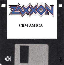 Cartridge artwork for Zaxxon on the Commodore Amiga.