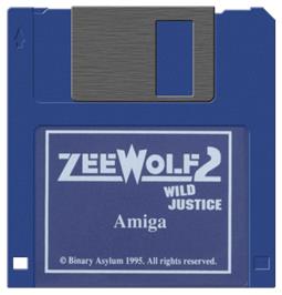 Cartridge artwork for Zeewolf 2: Wild Justice on the Commodore Amiga.
