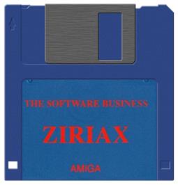Cartridge artwork for Ziriax on the Commodore Amiga.