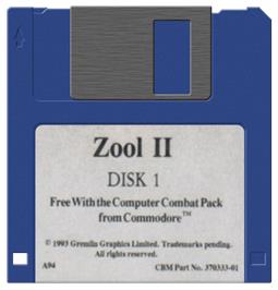 Cartridge artwork for Zool 2 on the Commodore Amiga.