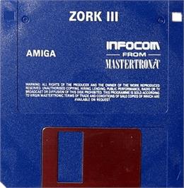 Cartridge artwork for Zork III: The Dungeon Master on the Commodore Amiga.
