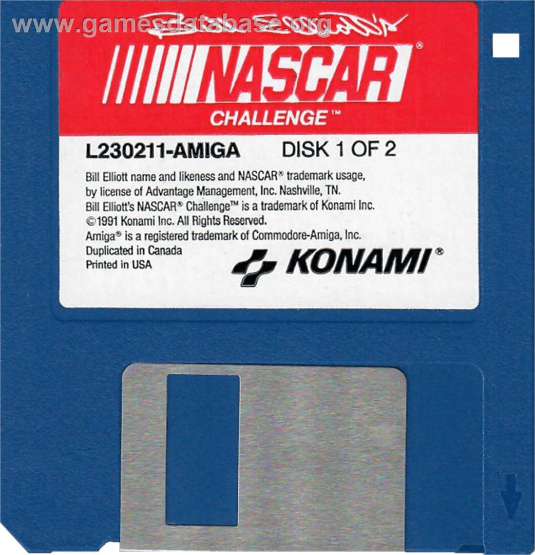 Bill Elliott's NASCAR Challenge - Commodore Amiga - Artwork - Cartridge