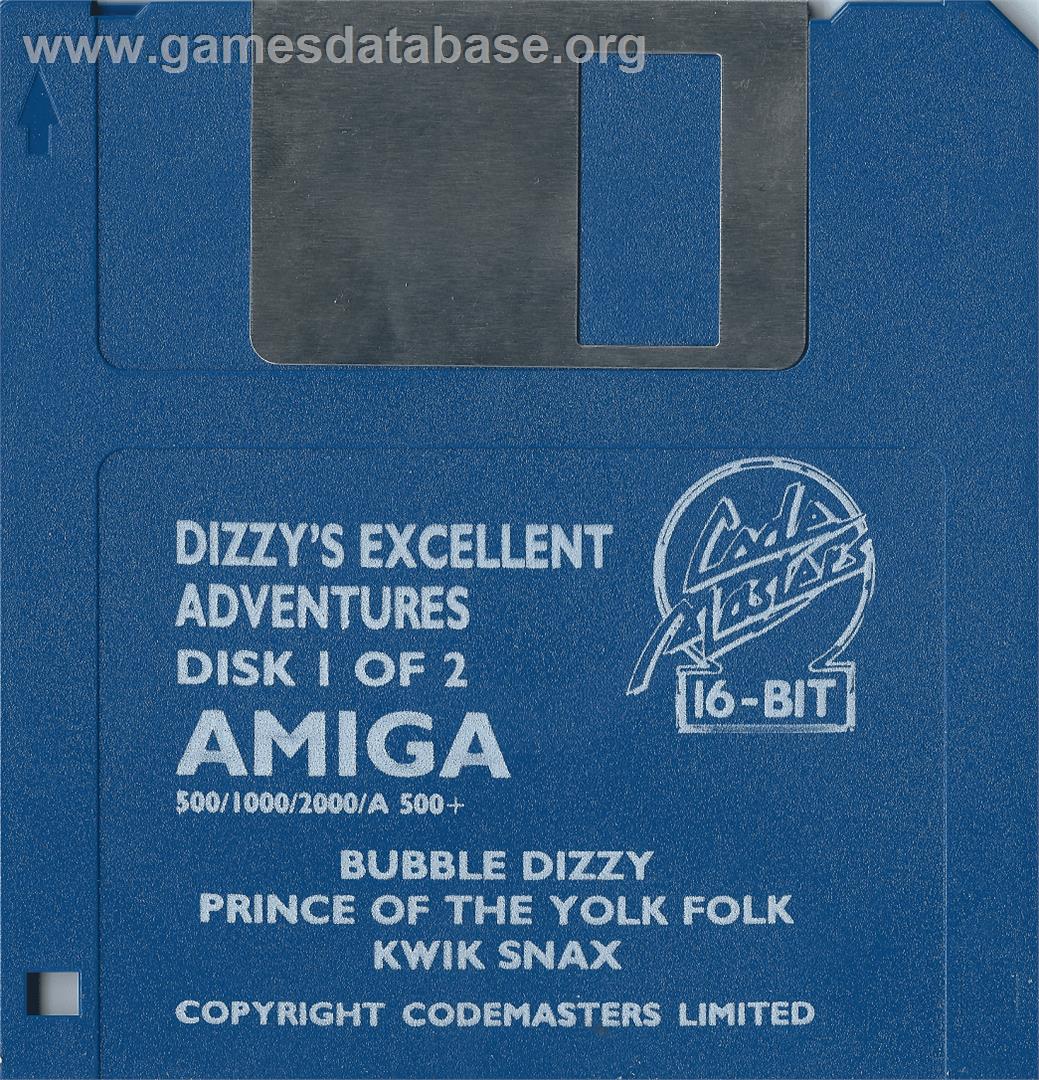 Dizzy's Excellent Adventures - Commodore Amiga - Artwork - Cartridge