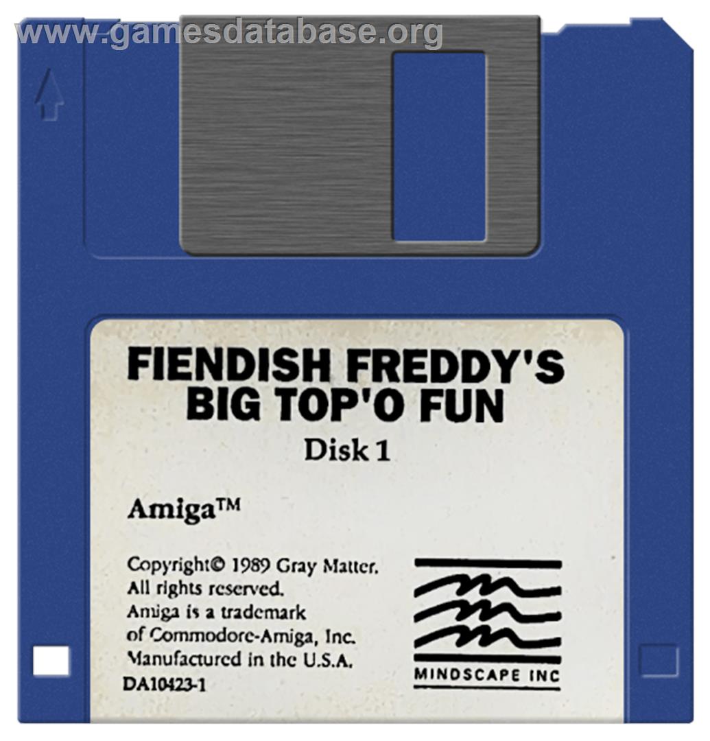 Fiendish Freddy's Big Top O' Fun - Commodore Amiga - Artwork - Cartridge