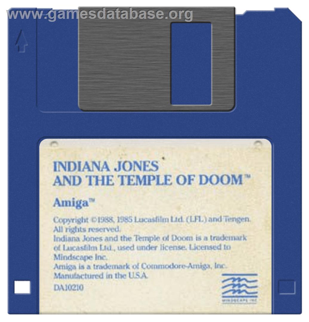 Indiana Jones and the Temple of Doom - Commodore Amiga - Artwork - Cartridge