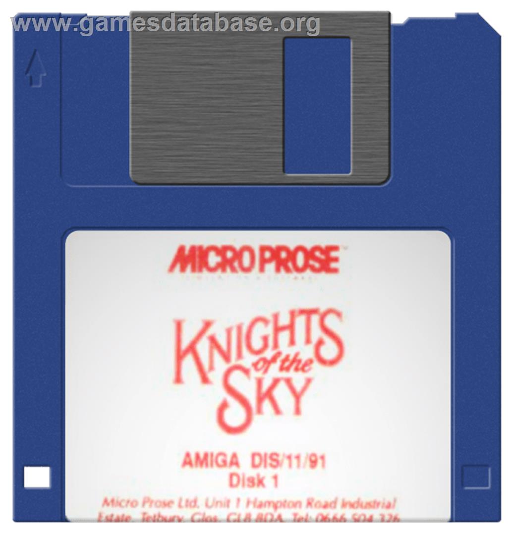 Knights of the Sky - Commodore Amiga - Artwork - Cartridge