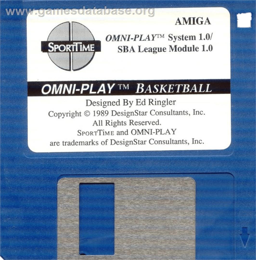 Omni-Play Basketball - Commodore Amiga - Artwork - Cartridge