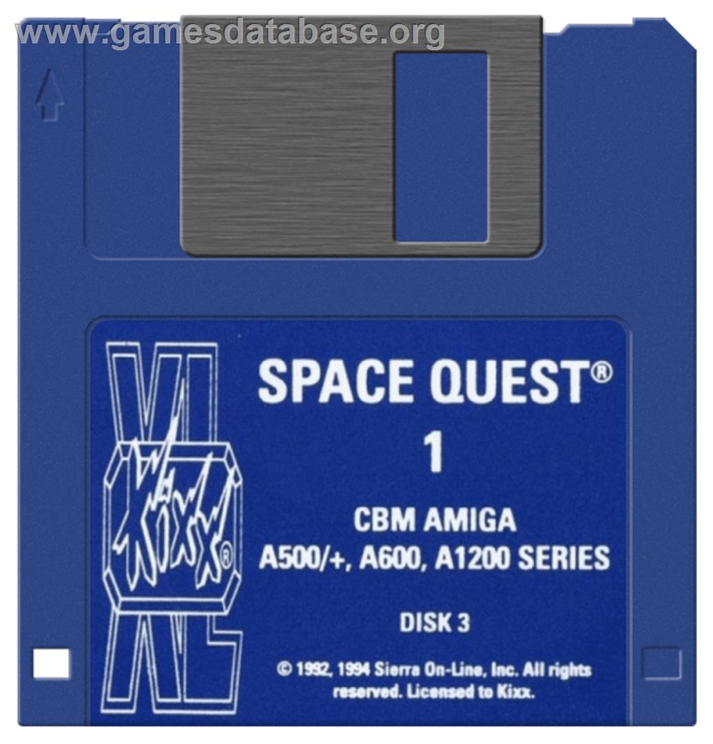 Space Quest I: Roger Wilco in the Sarien Encounter - Commodore Amiga - Artwork - Cartridge