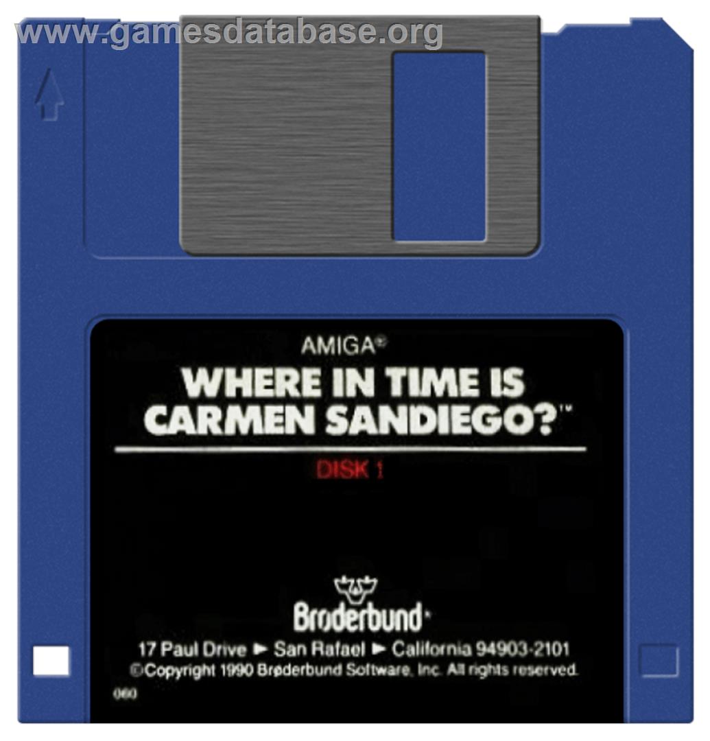 Where in Time is Carmen Sandiego - Commodore Amiga - Artwork - Cartridge