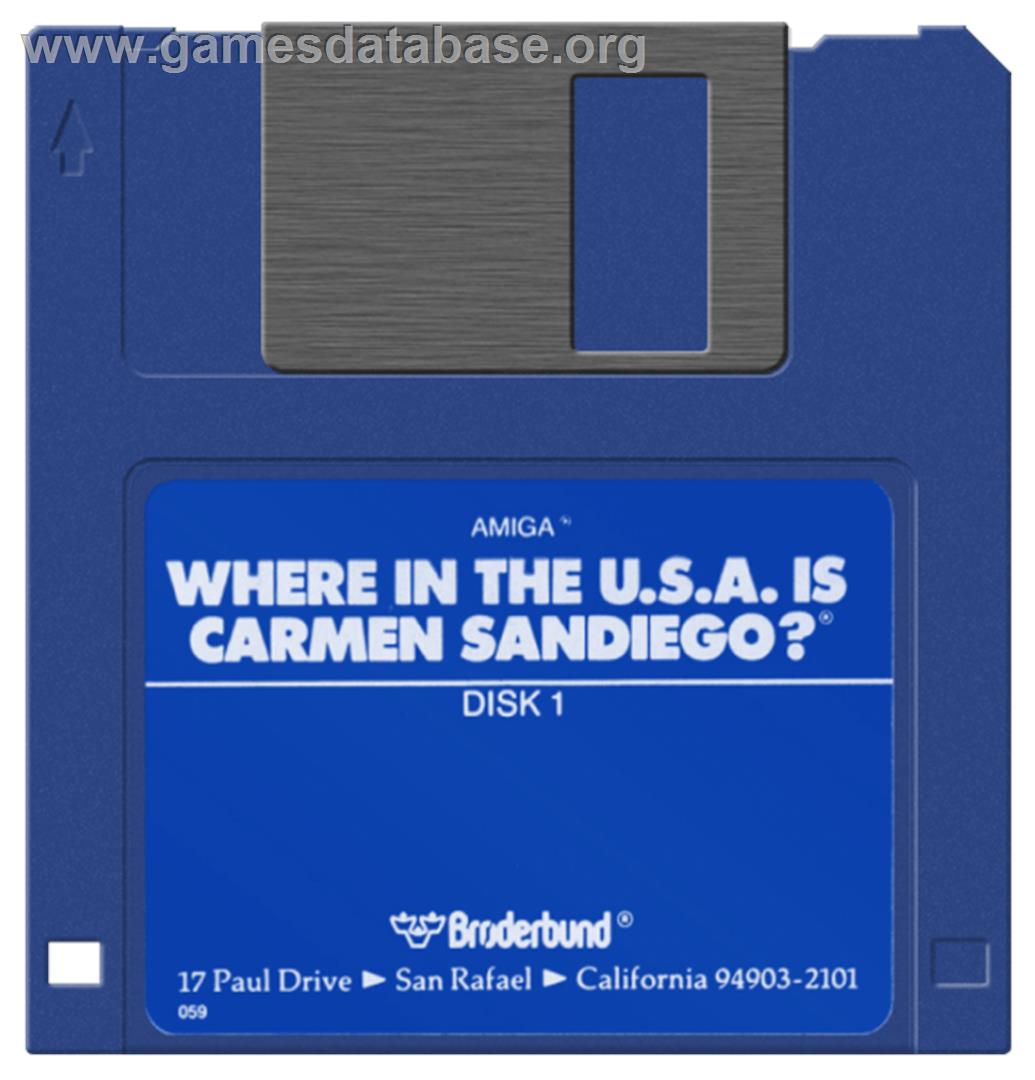 Where in the U.S.A. Is Carmen Sandiego? - Commodore Amiga - Artwork - Cartridge