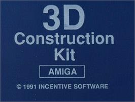 Top of cartridge artwork for 3d Construction Kit on the Commodore Amiga.