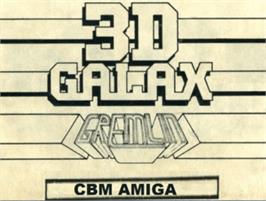 Top of cartridge artwork for 3d Galax on the Commodore Amiga.