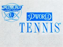 Top of cartridge artwork for 3d World Tennis on the Commodore Amiga.