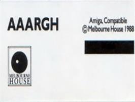 Top of cartridge artwork for Aaargh! on the Commodore Amiga.