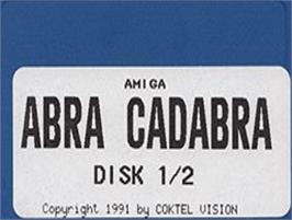 Top of cartridge artwork for Abracadabra on the Commodore Amiga.