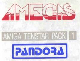 Top of cartridge artwork for Amegas on the Commodore Amiga.