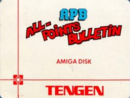 Top of cartridge artwork for Apb on the Commodore Amiga.