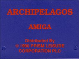 Top of cartridge artwork for Archipelagos on the Commodore Amiga.