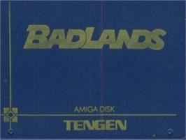 Top of cartridge artwork for Badlands on the Commodore Amiga.