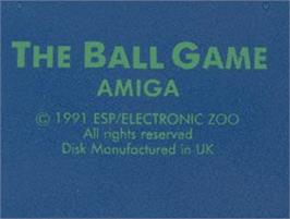 Top of cartridge artwork for Ball Game on the Commodore Amiga.