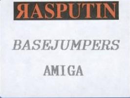 Top of cartridge artwork for Base Jumpers on the Commodore Amiga.