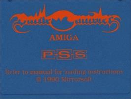 Top of cartridge artwork for Battle Master on the Commodore Amiga.