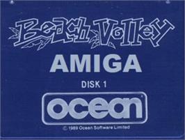 Top of cartridge artwork for Beach Volley on the Commodore Amiga.