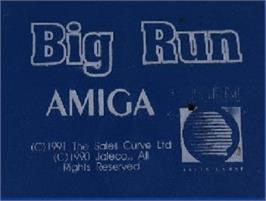 Top of cartridge artwork for Big Run on the Commodore Amiga.