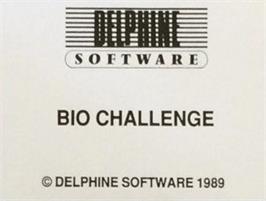 Top of cartridge artwork for Bio Challenge on the Commodore Amiga.