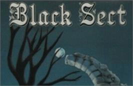 Top of cartridge artwork for Black Sect on the Commodore Amiga.