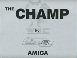 Top of cartridge artwork for Champ, The on the Commodore Amiga.