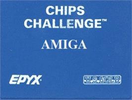 Top of cartridge artwork for Chip's Challenge on the Commodore Amiga.