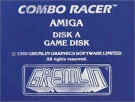Top of cartridge artwork for Combo Racer on the Commodore Amiga.
