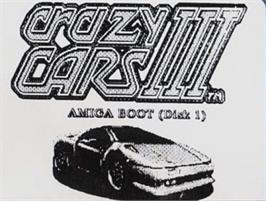 Top of cartridge artwork for Crazy Cars 3 on the Commodore Amiga.