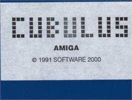 Top of cartridge artwork for Cubulus on the Commodore Amiga.