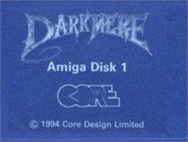 Top of cartridge artwork for Darkmere: The Nightmare's Begun on the Commodore Amiga.