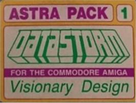 Top of cartridge artwork for Datastorm on the Commodore Amiga.