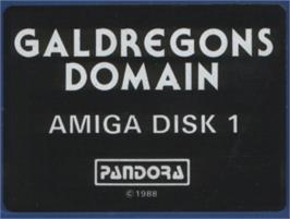 Top of cartridge artwork for Deathbringer on the Commodore Amiga.