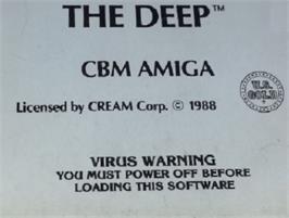Top of cartridge artwork for Deep, The on the Commodore Amiga.
