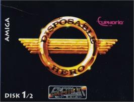 Top of cartridge artwork for Disposable Hero on the Commodore Amiga.