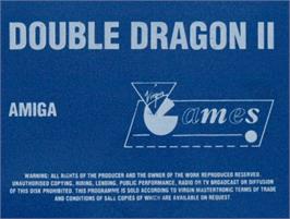 Top of cartridge artwork for Double Dragon 2 - The Revenge on the Commodore Amiga.